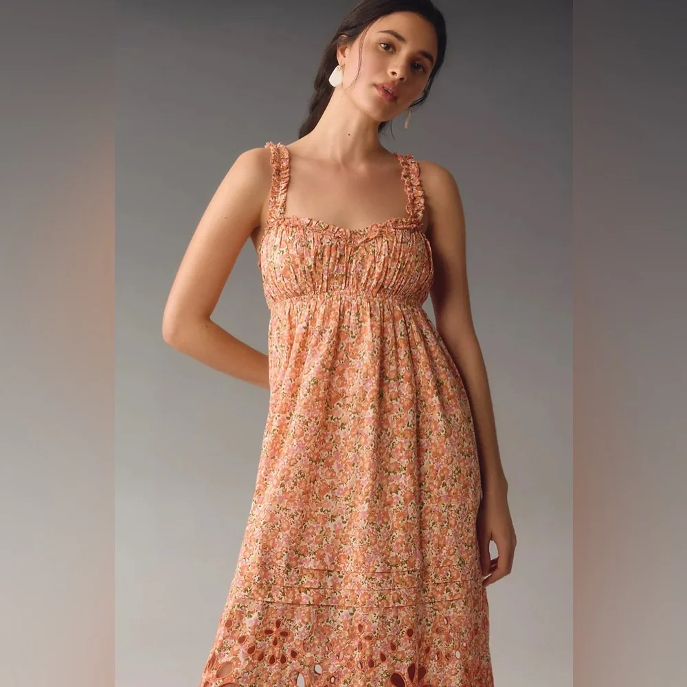 By Anthropologie Sweetheart Babydoll Maxi Dress - Picture 4 of 4